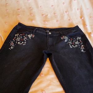 White house black market black sparkle jeans!